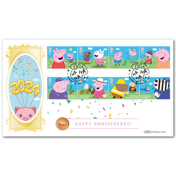 2024 Peppa Pig Stamps Coin Cover