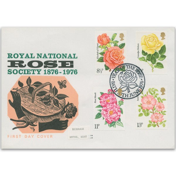 1976 Roses Benham Engraved Cover