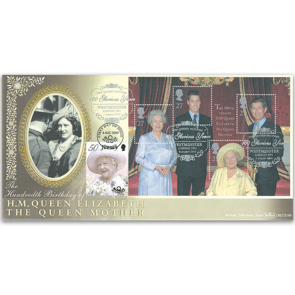 2000 HM The Queen Mother's 100th M/S BLCS 5000 - Doubled Jersey