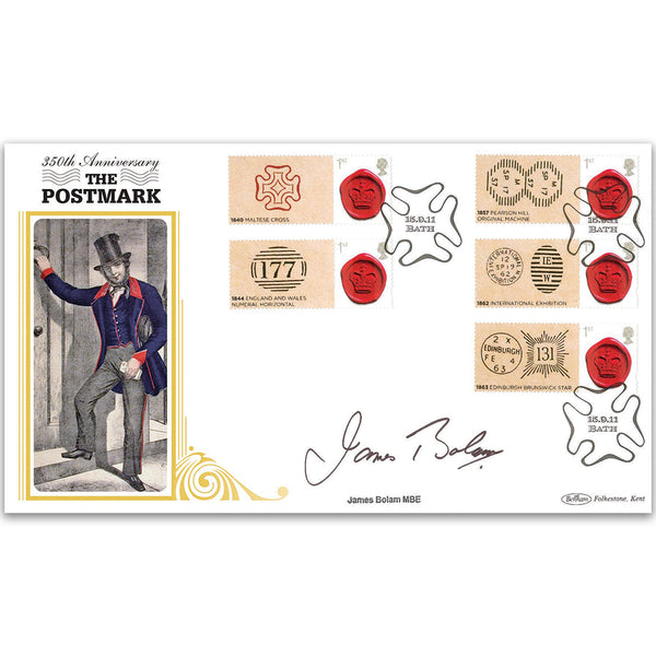 2011 350th Anniversary Postmark Generic Sht BLCS Cover 2 - Signed James Bolam