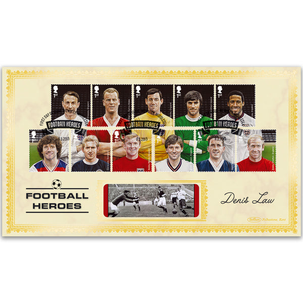 2013 Football Heroes Stamps BLCS 2500 - Signed by Denis Law