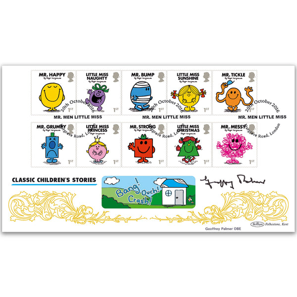 2016 Mr Men Stamps BLCS 2500 - Signed by Geoffrey Palmer OBE