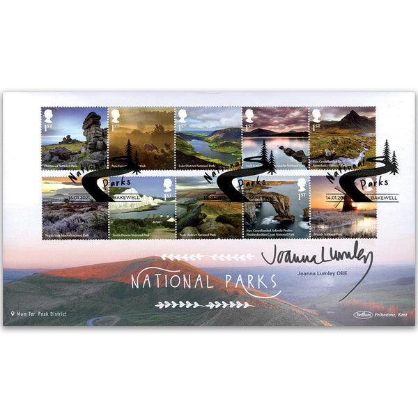 2021 National Parks Stamps BLCS 5000 Signed Joanna Lumley OBE