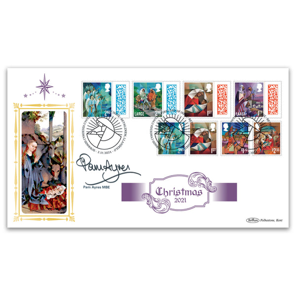 2021 Christmas Stamps BLCS 2500 Signed Pam Ayres MBE