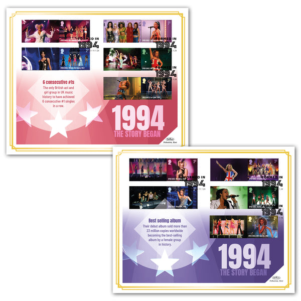 2024 Spice Girls Collectors Sheet (Stamps) BLCS 5000 Pair of Covers