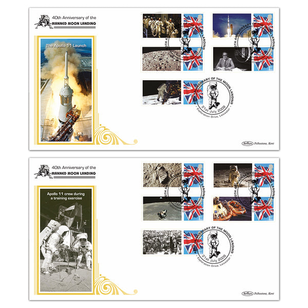 2009 40th Anniversary First Man on the Moon BLCSSP Pair of Covers