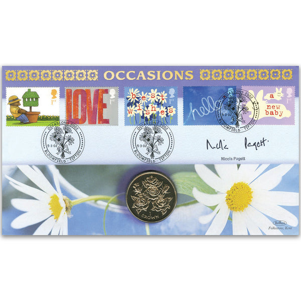 2002 Occasions Coin Cover - Signed by Nicola Paget