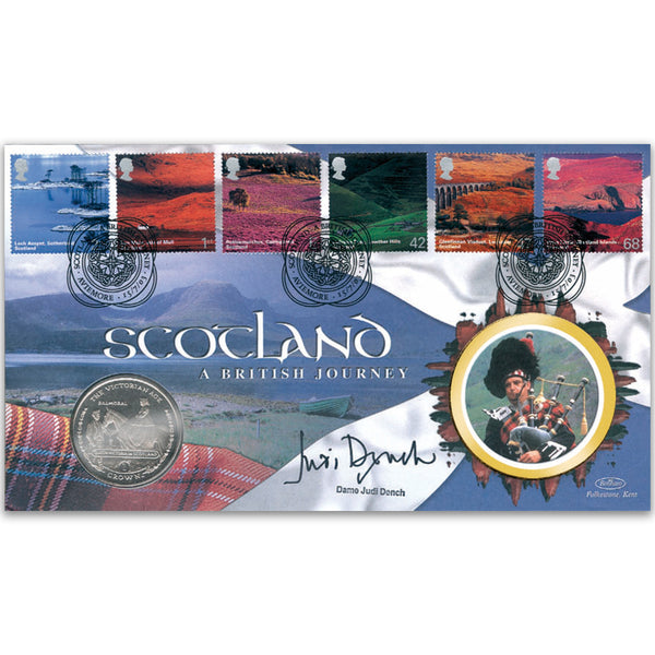 2003 British Journey: Scotland Coin Cover - Signed by Dame Judi Dench