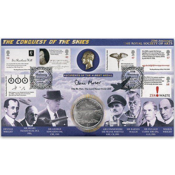 2004 Royal Society of the Arts 250th Coin Cover - Signed by Lord Moser