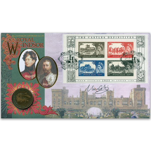 2005 Castles High Value 50th Coin Cover - Signed by Marc Morris