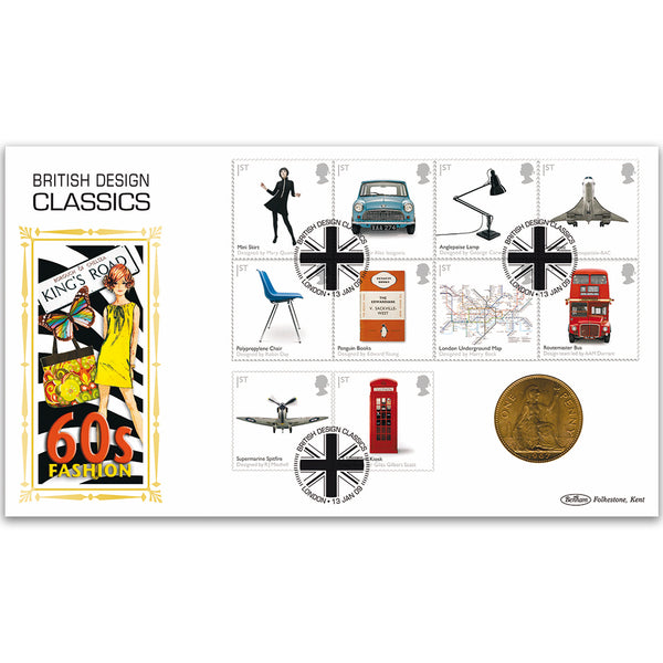 2009 British Design Classics Stamps Coin Cover - London Union Flag