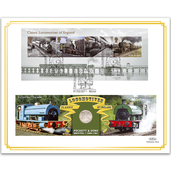 2011 Classic Locomotives of England M/S Coin Cover