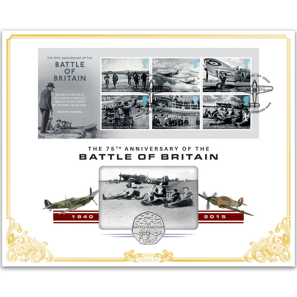 2015 Battle of Britain M/S Coin Cover