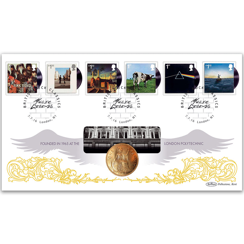 2016 Pink Floyd Stamps Coin Cover