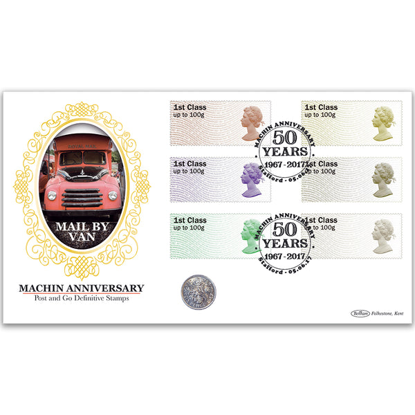 2017 Post & Go Machin Anniversary Coin Cover