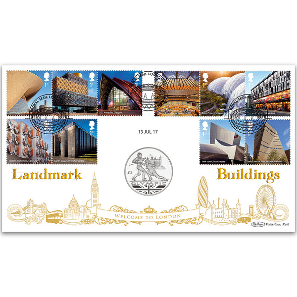 2017 Landmark Buildings Stamps Coin Cover