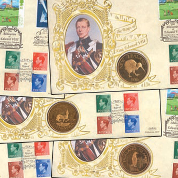 1996 60th Anniversary Edward VIII's Accession - 5 Coin Covers