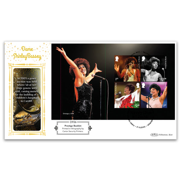 2023 Dame Shirley Bassey PSB Definitive - (P2) 2x1st, 2x£2.00 (Colour Image)