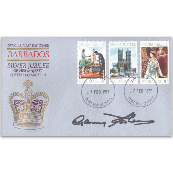1977 Barbados - Silver Jubilee - Signed by Gary Sobers
