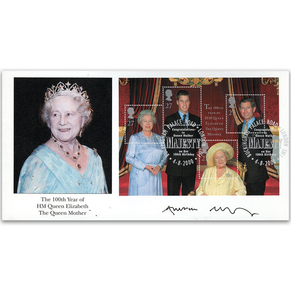 2000 Queen Mother 100th signed Andrew Motion