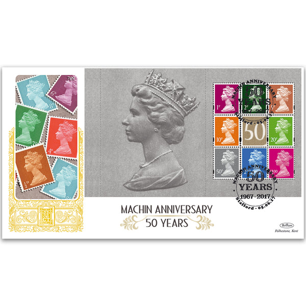 2017 Machin 50th Anniversary PSB GOLD 500 - (P3) Mixed Definitives Pane