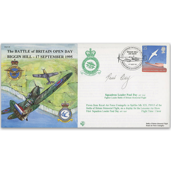 1995 Battle of Britain Open Day - Flown - Signed by Pilot