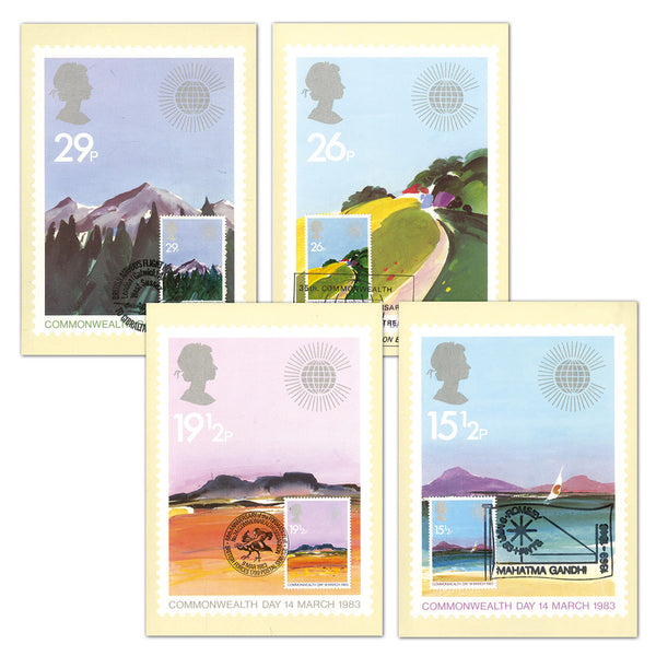 1983 Commonwealth Day PHQ Cards - Set of 4