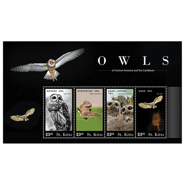 st.Kitts Owls II 4v Shlt 2015 Barred Owl