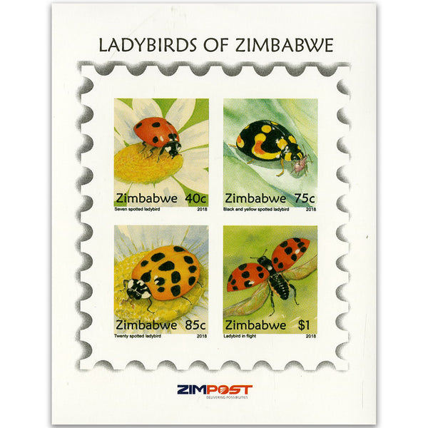 2018 Zimbabwe Lady Birds Imperforate M/S