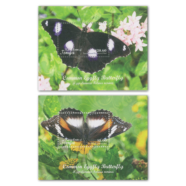 2019 Tonga Butterflies Domestic & Internation Set of 2 M/S's