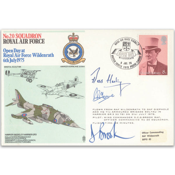 No. 20 Sqn. RAF Wildenrath - Signed by Wg. Cdr. D. G. Brook O/C, No. 20 Sqn