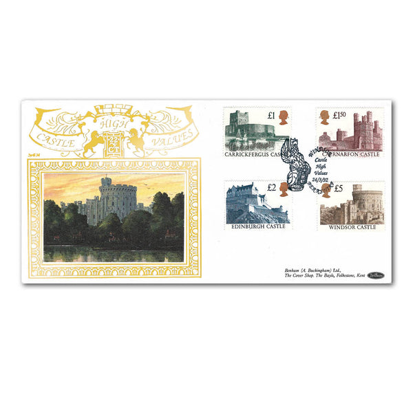 1992 Castles High Values Special Gold Cover - Windsor, Berkshire