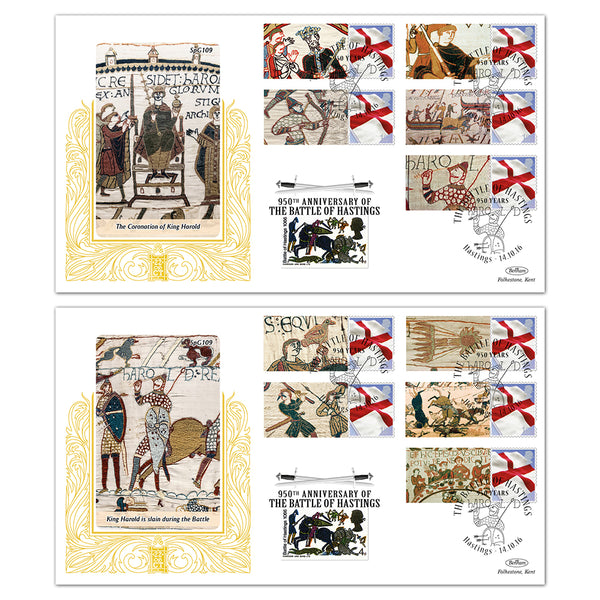 2016 Battle of Hastings Comm Sheet Special Gold Pair