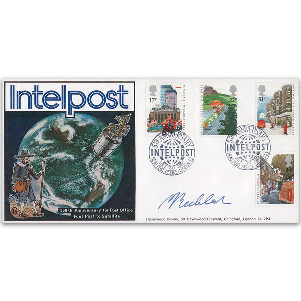1985 350 Years of Royal Mail - Intelpost Official - Signed by Dr. John Becklake