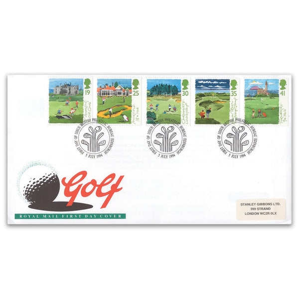 1994 Golf Royal Mail FDC - Bureau, Edinbrugh h/s