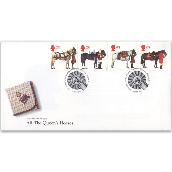 1997 All The Queen's Horses - Royal Mail Cover - Bureau, Edinburgh