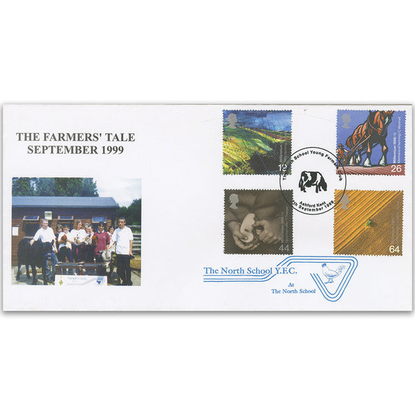 1999 Farmers' Tale, Ashford Stamp Shop Official - North School h/s