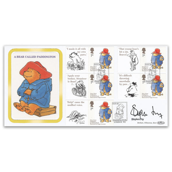 2006 Paddington Bear Smilers BLCS 5000 - Signed by Stephen Fry