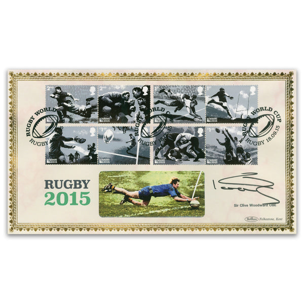 2015 Rugby World Cup Stamps BLCS 2500 - Signed Sir Clive Woodward