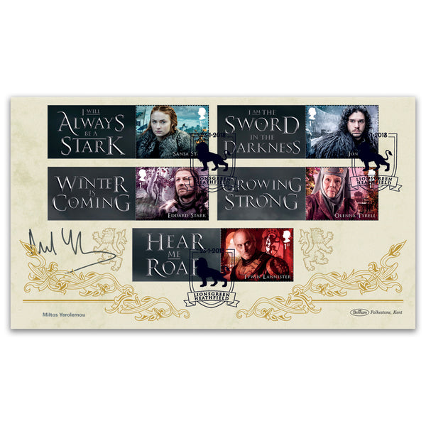 2018 Game of Thrones Collector Sheet BLCS Cover 2 Signed Miltos Yerolemou_BLCS733S2