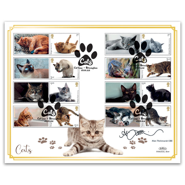 2022 Cats Collectors Sheet BLCS Cover Signed Alan Titchmarsh CBE_BLCS904S