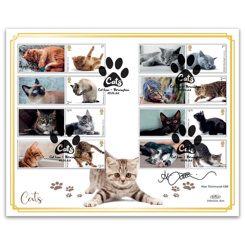 2022 Cats Collectors Sheet BLCS Cover Signed Alan Titchmarsh CBE_BLCS904S