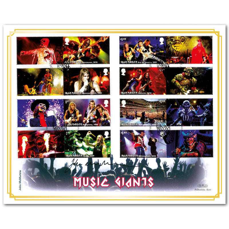 2023 Iron Maiden Live Collector Sheet BLCS Signed John McMurtrie
