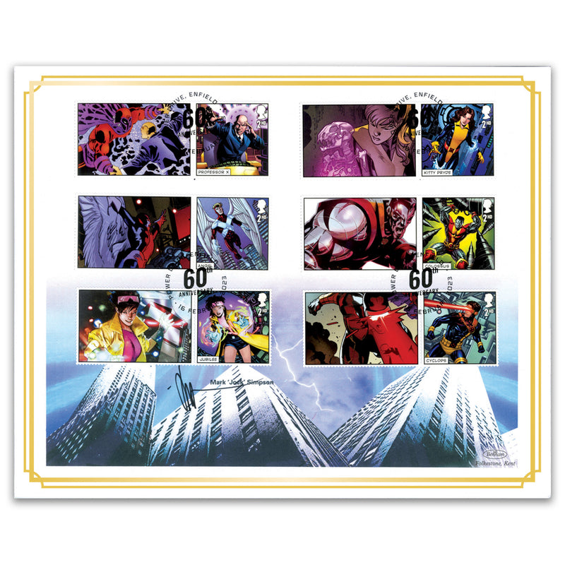 2023 X-Men Collector Sheet BLCS Cover 1 Signed Mark Simpson, 'Jock'