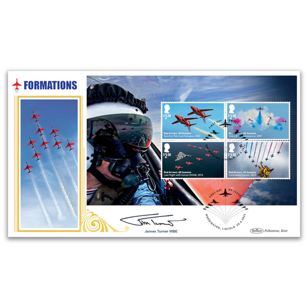 2024 Red Arrows PSB BLCS Cover 2 - (P2) 4 x £2.00 Pane Signed Jim Turner MBE