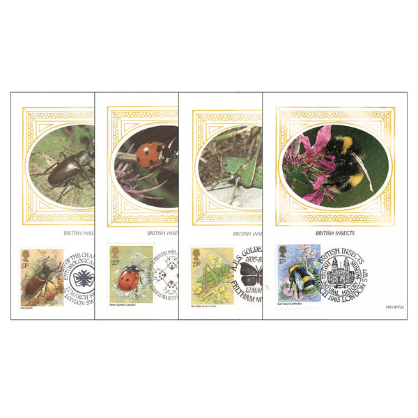 1985 Insects. Set of Four Postcards