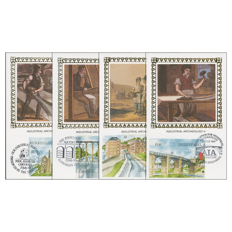 1989 Industrial Archaeology Benham Postcards - Set of 4