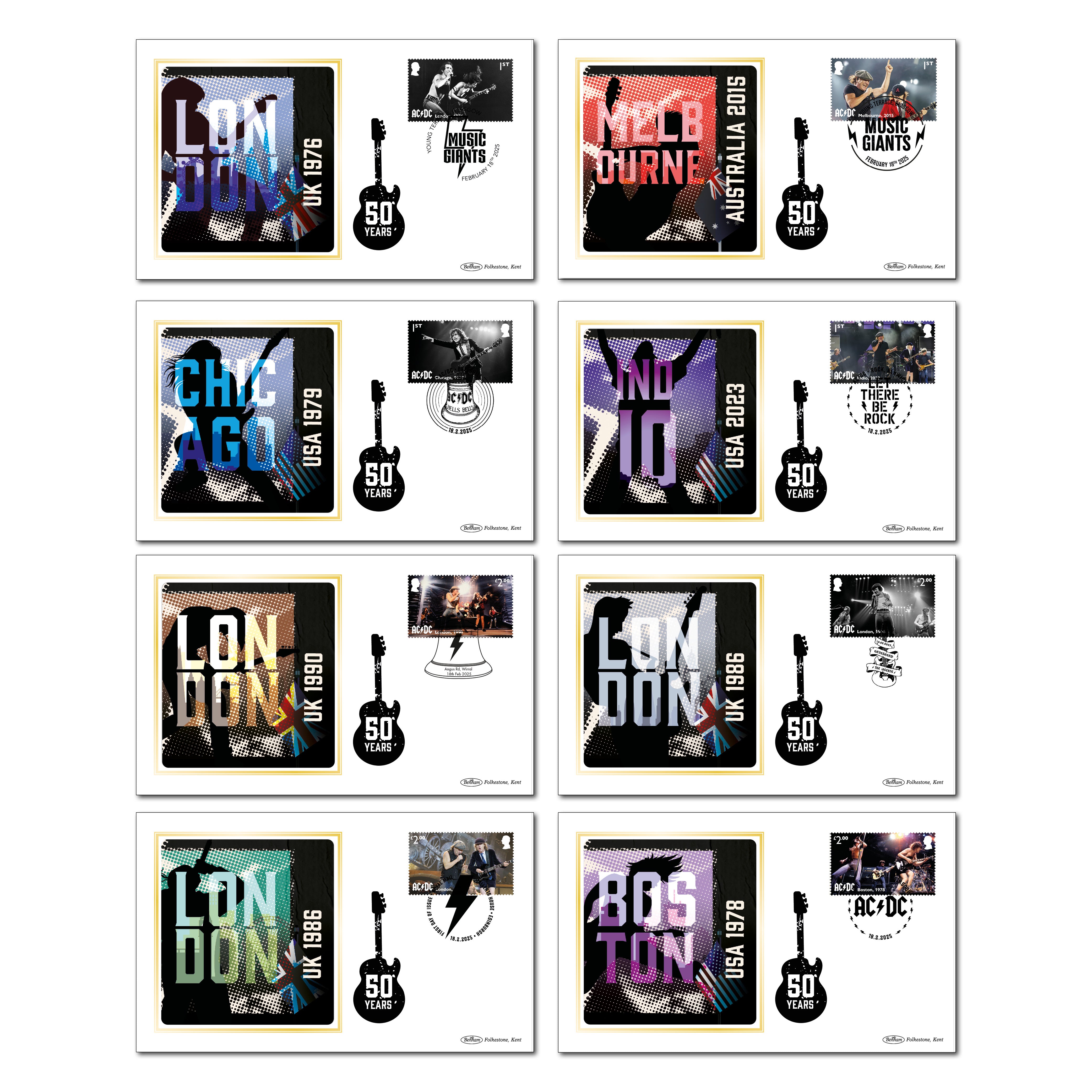 2025 AC/DC Stamps BS Set