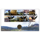 2021 National Parks Stamps Coin Cover Signed Bear Grylls