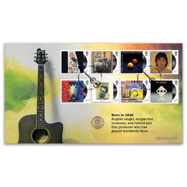 2021 Paul McCartney Stamps Coin Cover